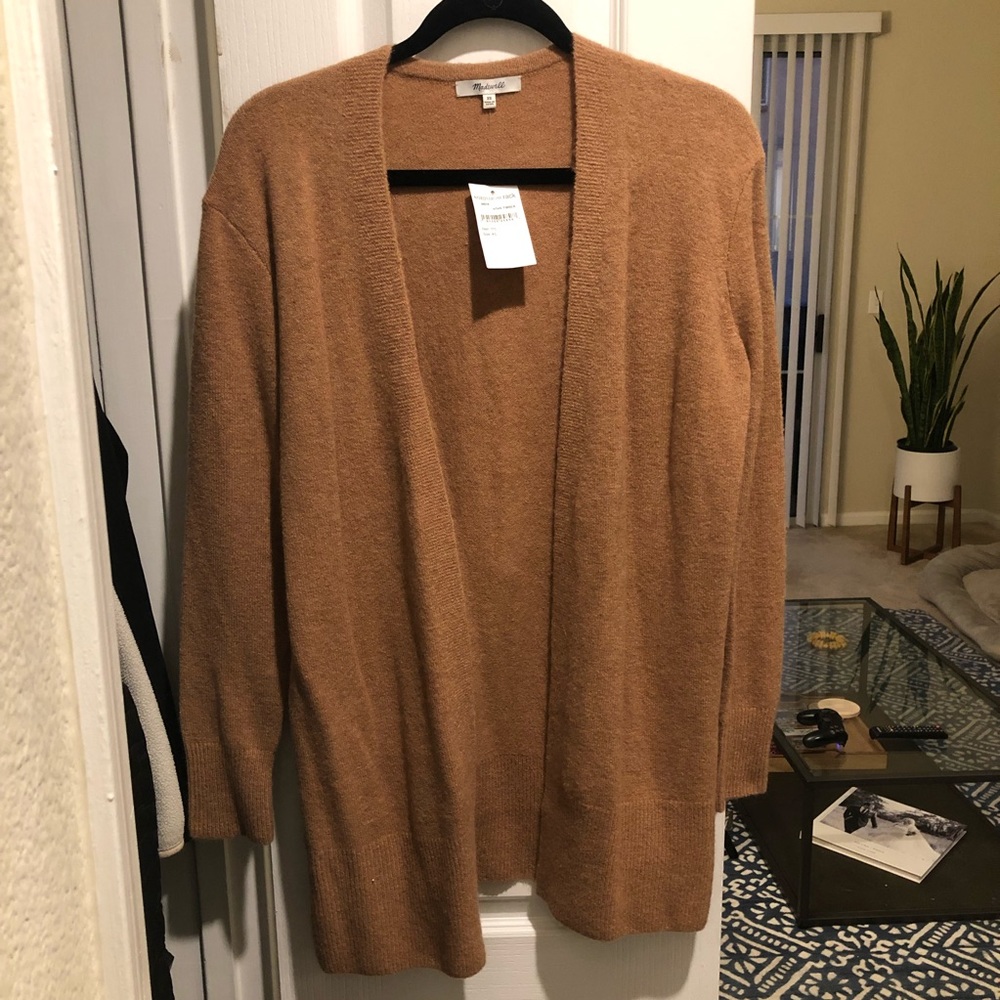 Madewell Cozy Walker Cardigan, XS, Heather Timber